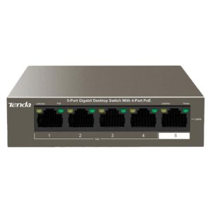 SWITCH TENDA TEG1105P-4-63W 5-Port Gigabit Desktop Switch with 4-Port PoE