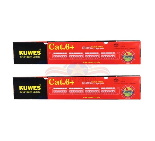 Kuwes 24 port utp patch panel loaded