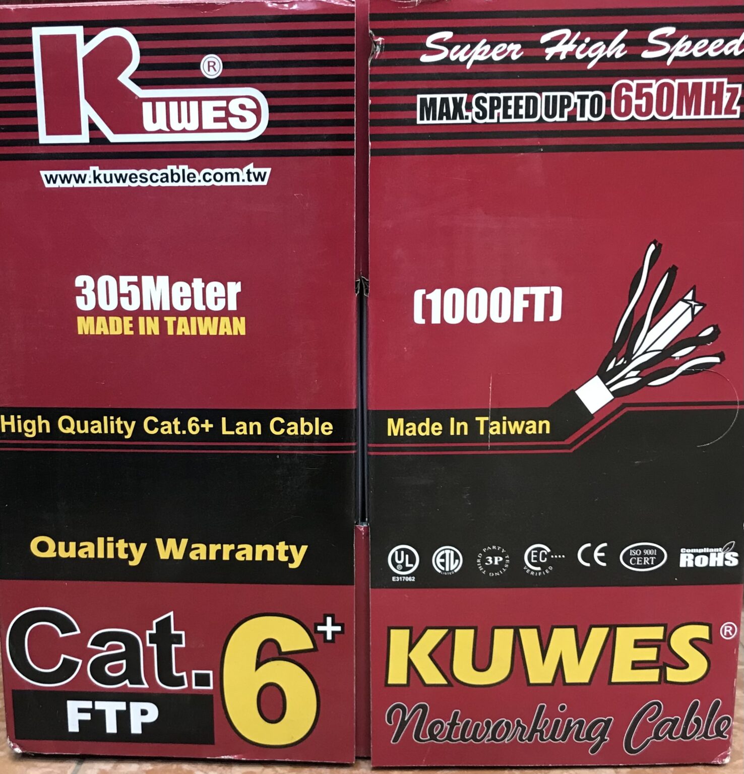 KUWES CAT6 FTP 305M 23 AWG TAIWAN Optizer