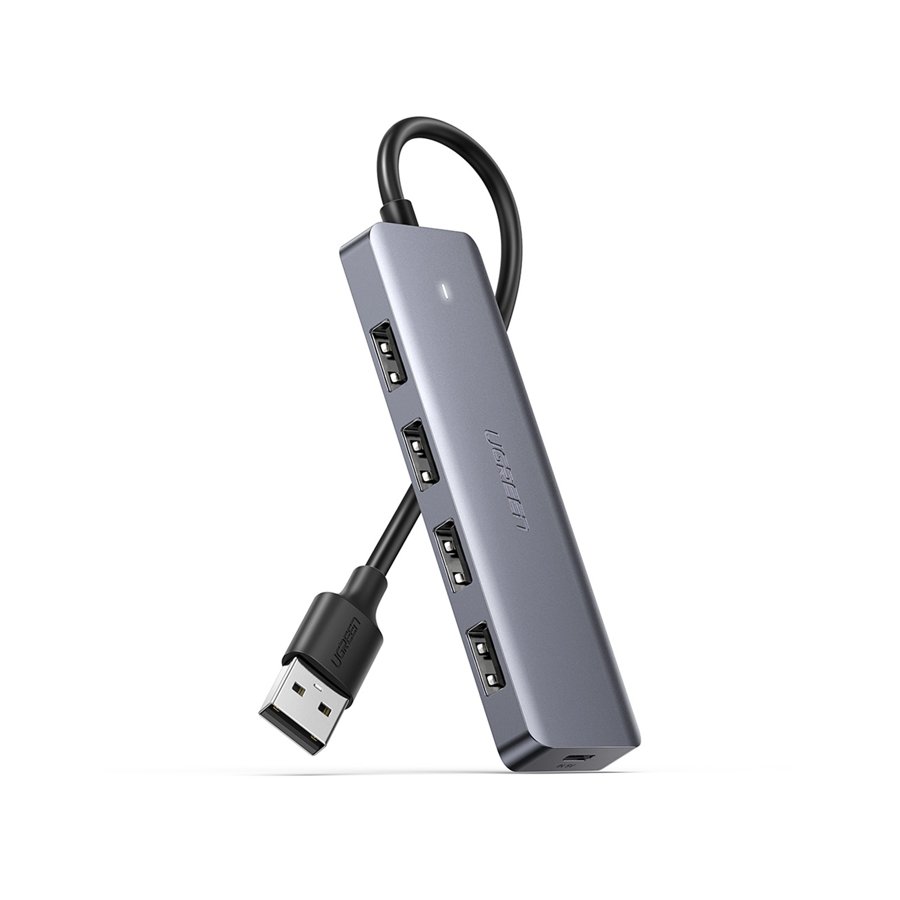 UGREEN 4-Port USB 3.0 Hub + Powered by USB-C, Metal Plated Shell, Ultra Slim (50985 / CM219)