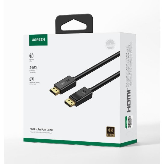 UGREEN DP Male to Male Cable 3m (Black) (10212 / DP102)